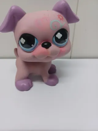 Littlest Pet Shop LPS Perro Rosa