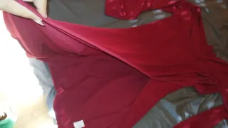 Vestido largo elegante vinotinto