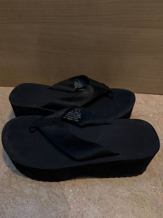 Sandalias plataforma negras talla 40