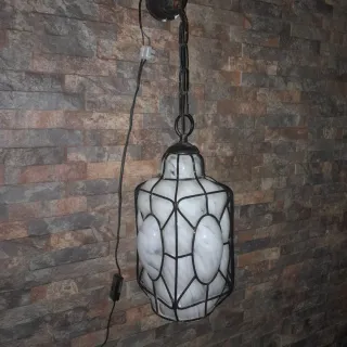 Lámpara Murano Cristal Soplado Transparente