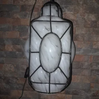 Lámpara Murano Cristal Soplado Transparente