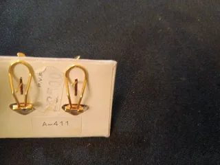 Pendientes Chapado Oro Clip Brillantes