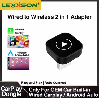 CarPlay 2 en 1, adaptador inalámbrico