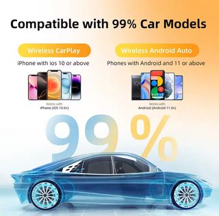 CarPlay 2 en 1, adaptador inalámbrico