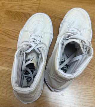 Zapatillas Vans Altas Blanco Roto