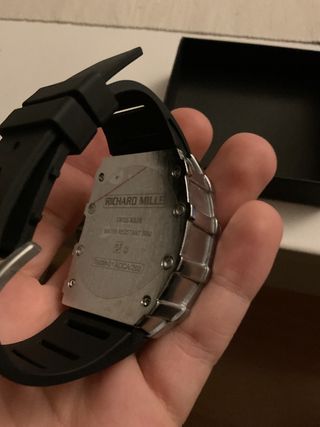 Reloj Esqueleto Plata Negro