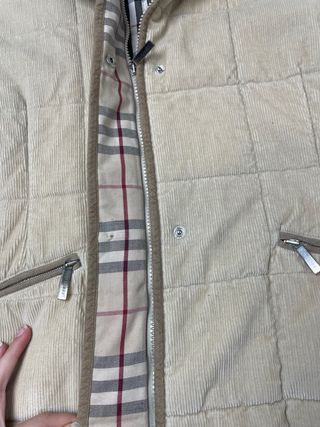 Casaco Burberry Bege Xadrez