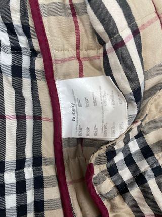 Casaco Burberry Bege Xadrez