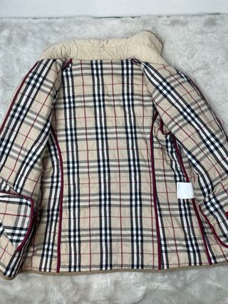 Casaco Burberry Bege Xadrez