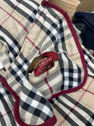 Casaco Burberry Bege Xadrez