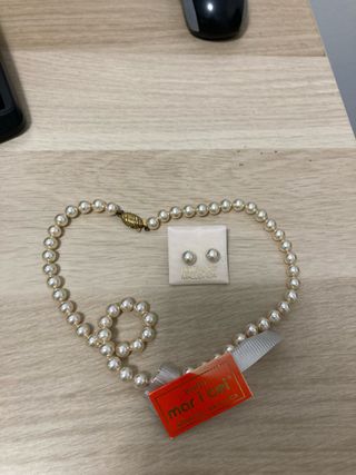 Collar y pendientes perlas Mallorca Mar i Cel