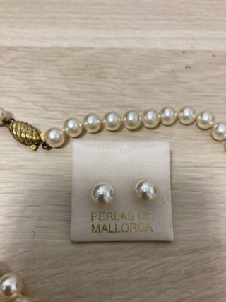 Collar y pendientes perlas Mallorca Mar i Cel