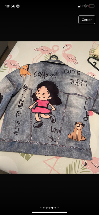 Chaqueta vaquera con dibujos