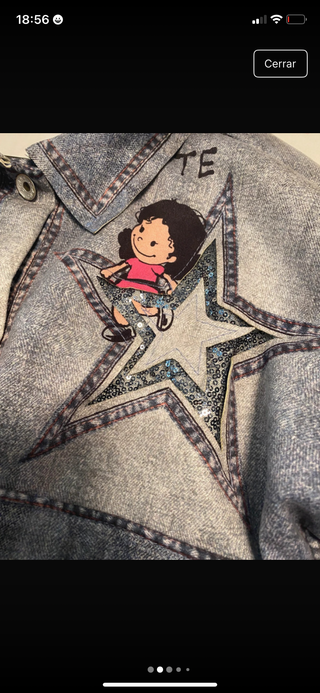 Chaqueta vaquera con dibujos