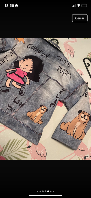 Chaqueta vaquera con dibujos