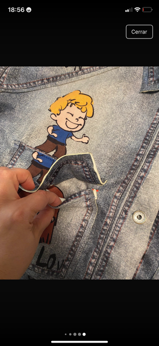 Chaqueta vaquera con dibujos