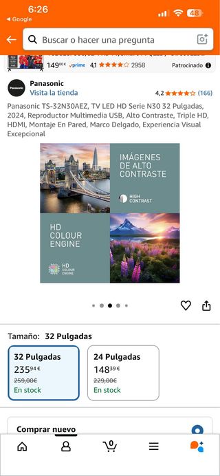 TV Panasonic LED HD 32 TS-32N30AEZ