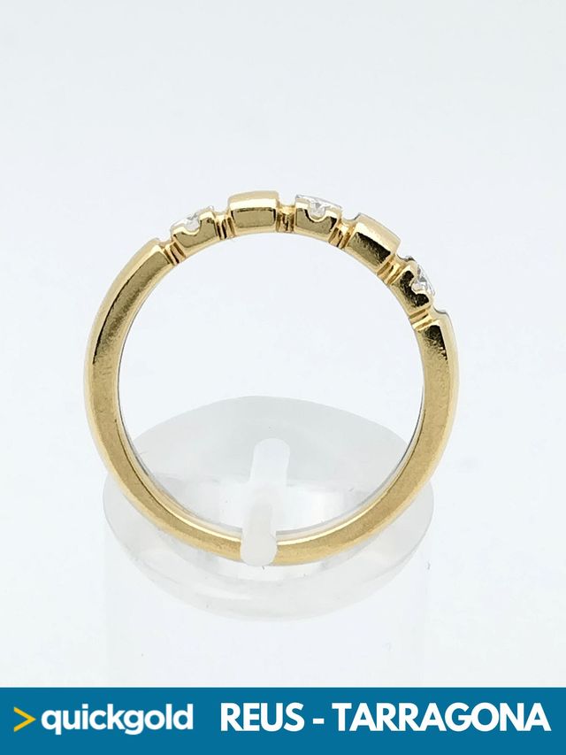 035-01-00844 ANILLO ORO 18K BICOLOR DIAMANTES T15