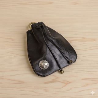 Bolsa monedero cuero auténtico 11x12cm varios