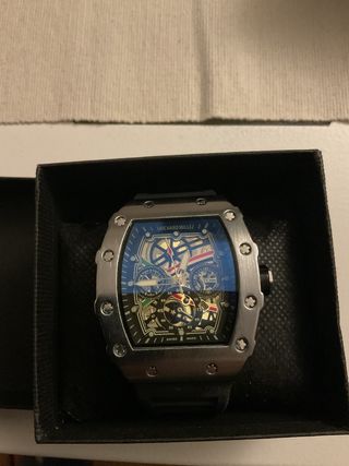 Reloj Azul y Plateado