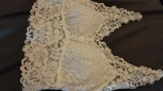 Top encaje blanco talla única
