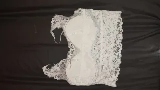 Top encaje blanco talla única