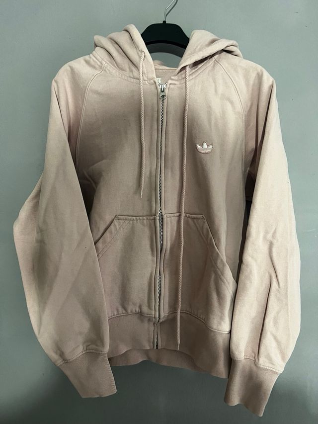 Sudadera Adidas cremallera mujer rosa
