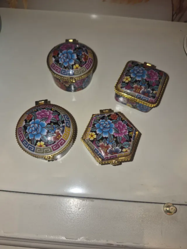 Juego 4 Cajas Cerámica