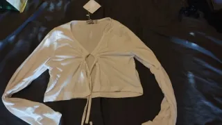 Top INSIDE blanco escote ajustable S