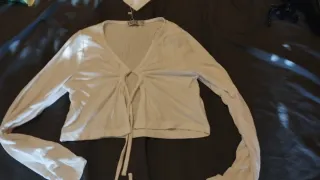 Top INSIDE blanco escote ajustable S