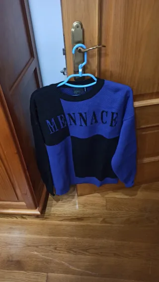 Jersey Mennace cuadros azul y negro