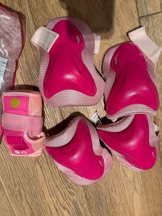 Protecciones patinaje rosa niñas