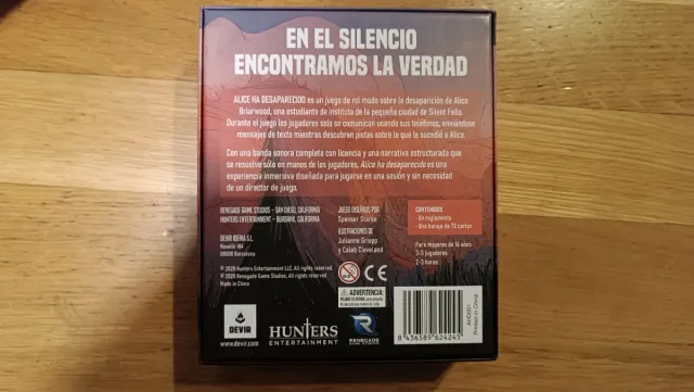 Alice ha desaparecido juego de rol