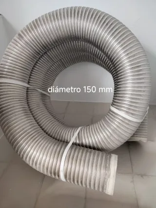 Tubo flexible inoxidable 150mm estufa leña