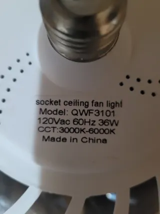 Bombilla Ventilador 35W 3000-6000K✅️