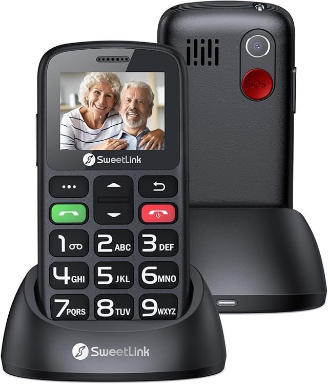 Teléfono móvil para mayores con SOS radio linterna