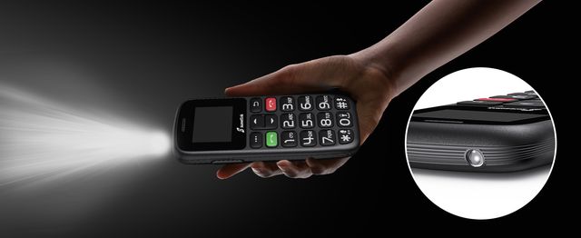 Teléfono móvil para mayores con SOS radio linterna