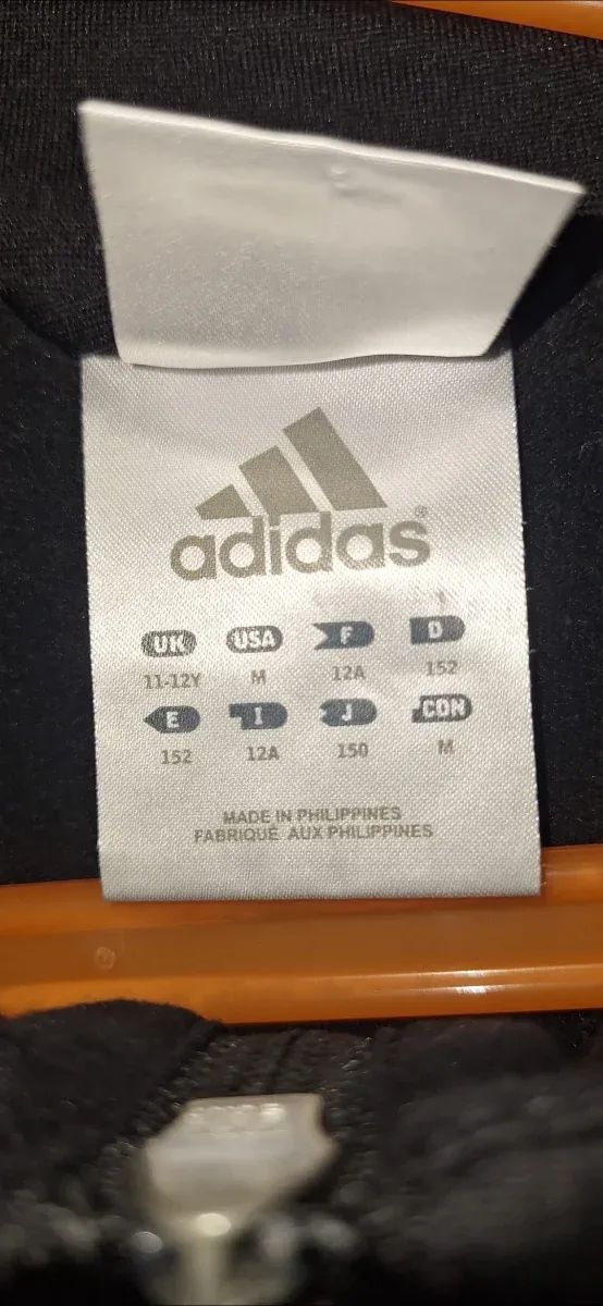 Chaqueta Adidas cremallera negra unisex