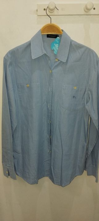 Camisa Burberry London Mujer Rayas Azul
