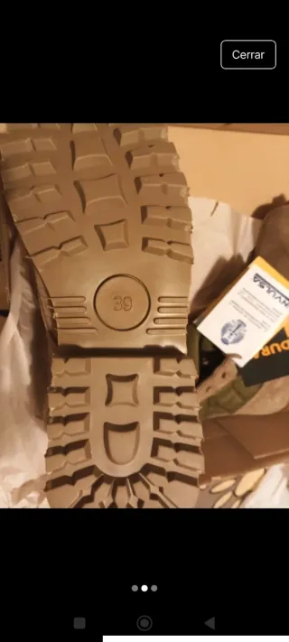 Botas militares unisex beige y verde