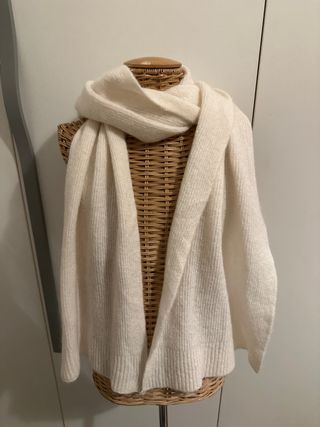 Sciarpa in lana bianca