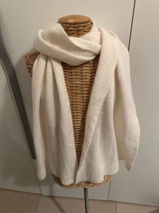 Sciarpa in lana bianca