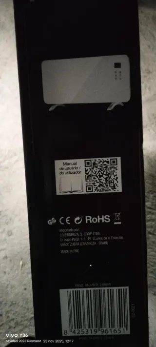 Panel Radiante Eléctrico Blanco