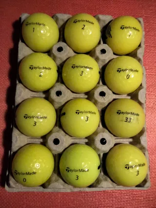 Lote 12 Bolas Golf Amarillas TaylorMade