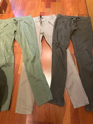 Lote 3 Pantalones Mango Talla 34 Mujer