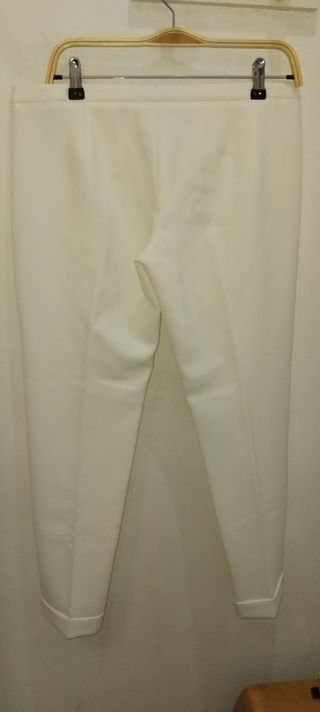 Pantalón Versace Collection Blanco Mujer