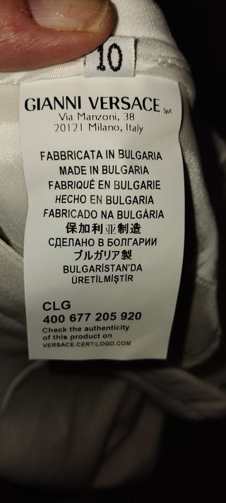 Pantalón Versace Collection Blanco Mujer