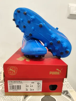 Botas de fútbol Puma Ultra 6 Jr Azul