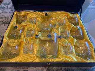 Juego Vasos Cristal Tallado Bohemia