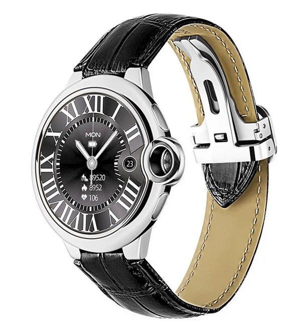 Smartwatch AW28 - Metal, Piel, IP67